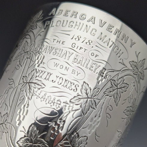 1878年 英国アンティーク 純銀(925シルバー) 大型ゴブレット 178g Rolason Brothers